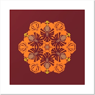 Turkey snowflake Posters and Art